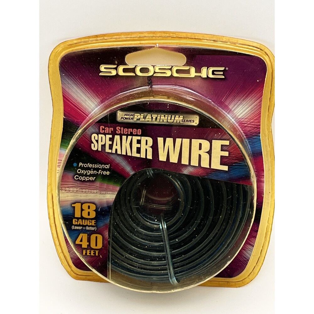 Scosche KS1840P 18 Gauge Platinum Series Purple Speaker Wire Spool 40 ft Sealed